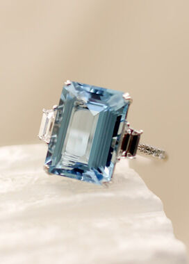 Blue gemstone ring
