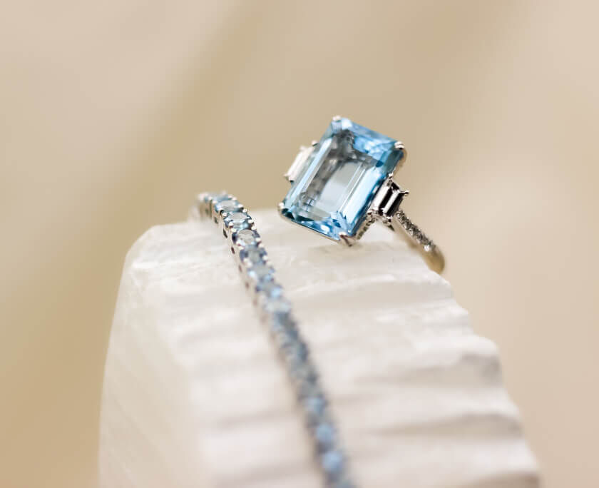 Blue gemstone jewelry