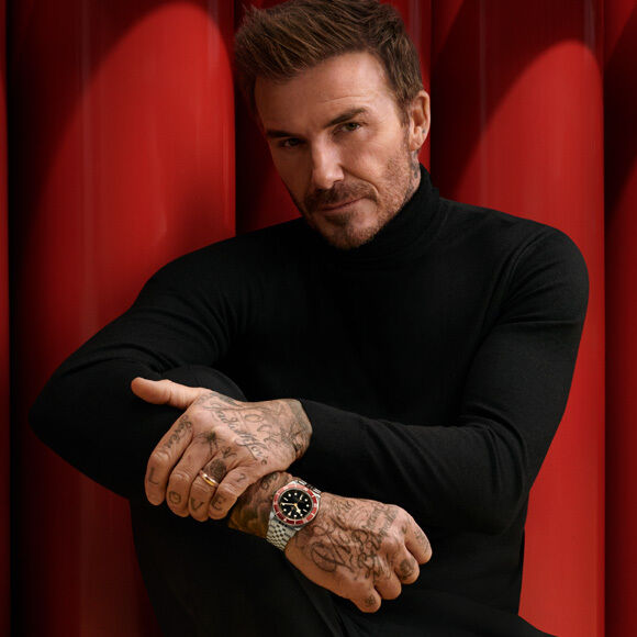 David Beckham wearing TUDOR watch
