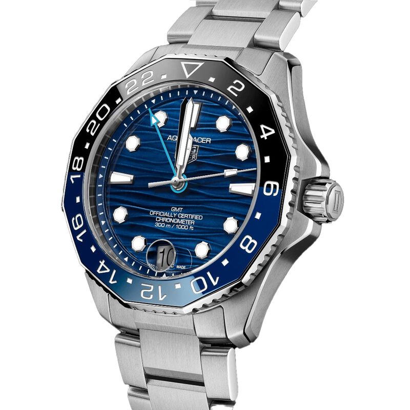 TAG Heuer Aquaracer Professional 300 GMT Blue Dial Stainless Steel Watch, 42mm image number 1