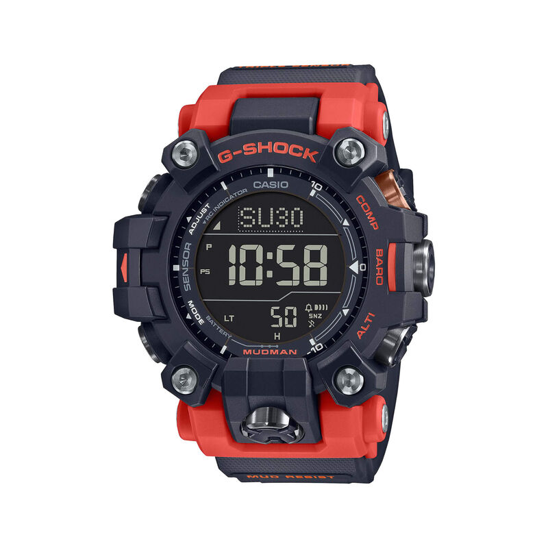 G-Shock Master of G - Land Mudman Watch Red and Black Resin Case and Strap, 56.7mm image number 0