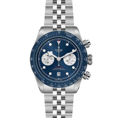 Tudor Black Bay Chrono Blue Dial Watch Stainless Steel Bracelet, 41 mm