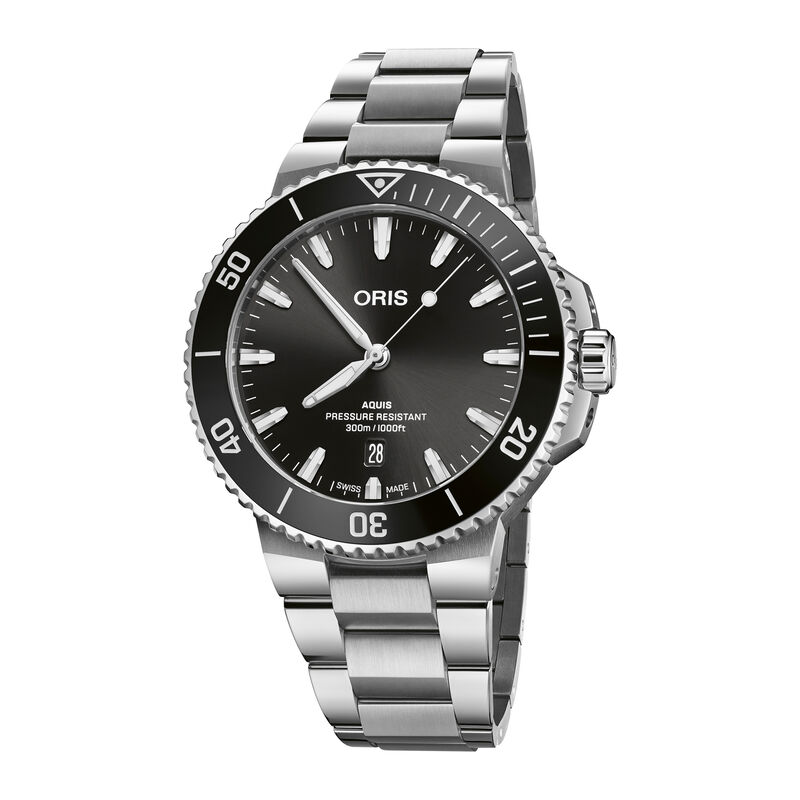 Oris Aquis Date Black Dial Watch, 43 mm image number 0