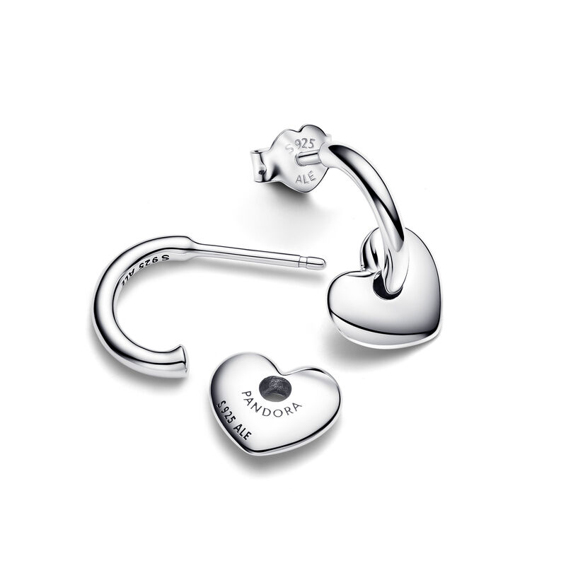 Pandora Heart Open Hoop Earrings image number 1