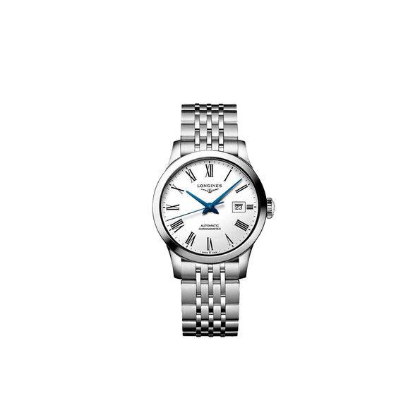 Longines Record White Dial Watch, 30mm