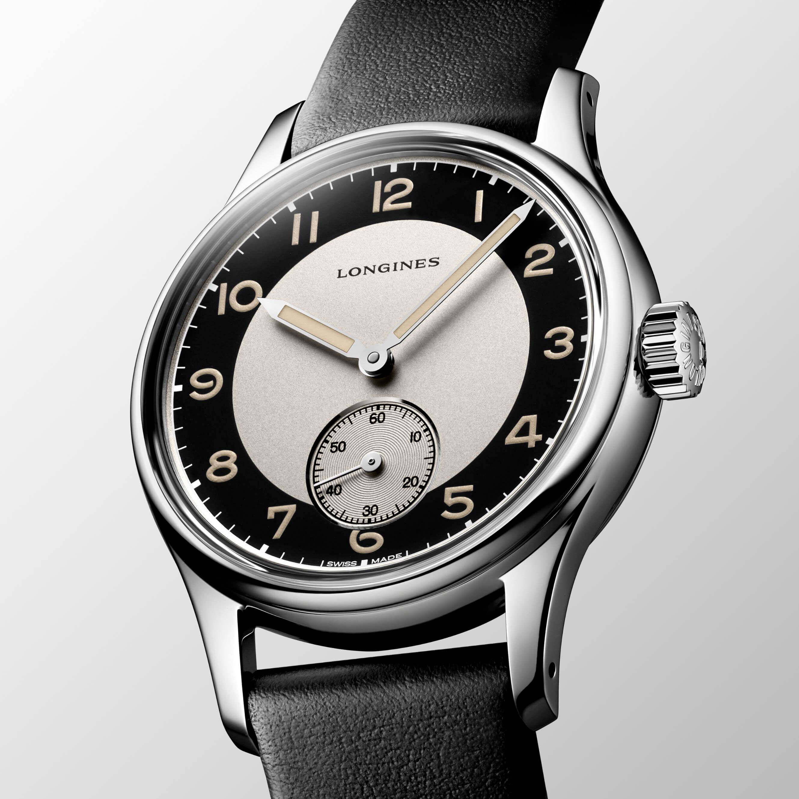 Longines Heritage Classic Tuxedo Leather Automatic Watch 38mm