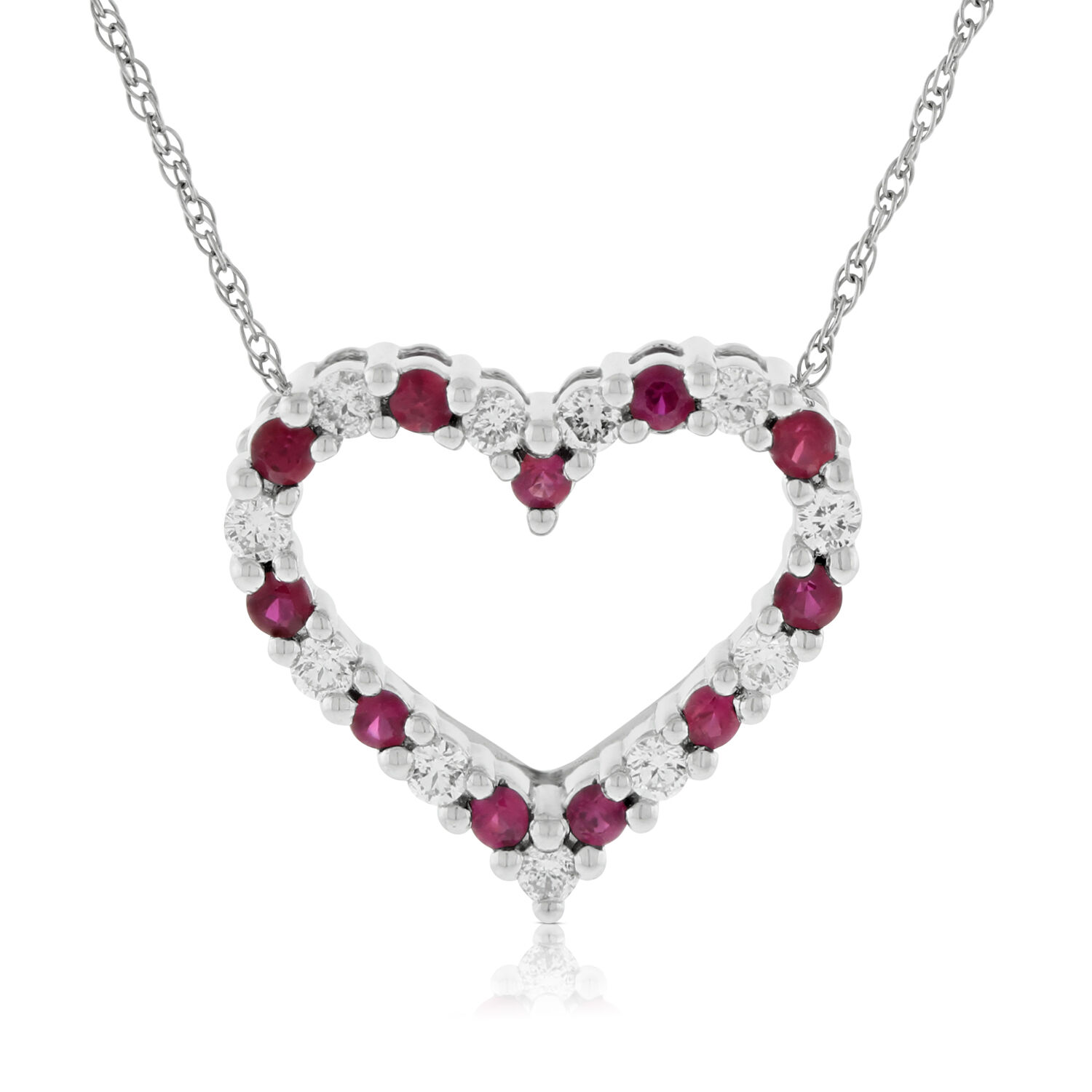 Heart ruby sale pendant