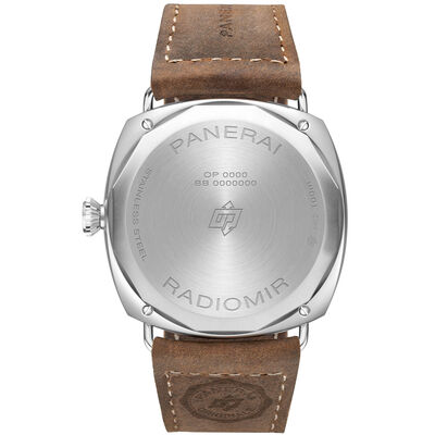 Panerai Radiomir Tre Giorni Watch Beige Dial Brown Leather Strap, 45mm