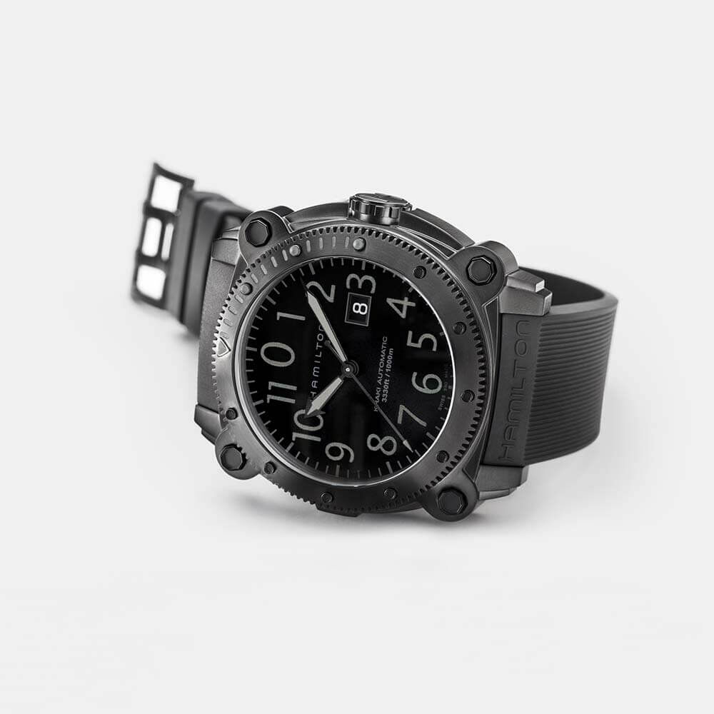 Hamilton Khaki Navy Belowzero 1000M Auto Watch Black Dial, 46mm