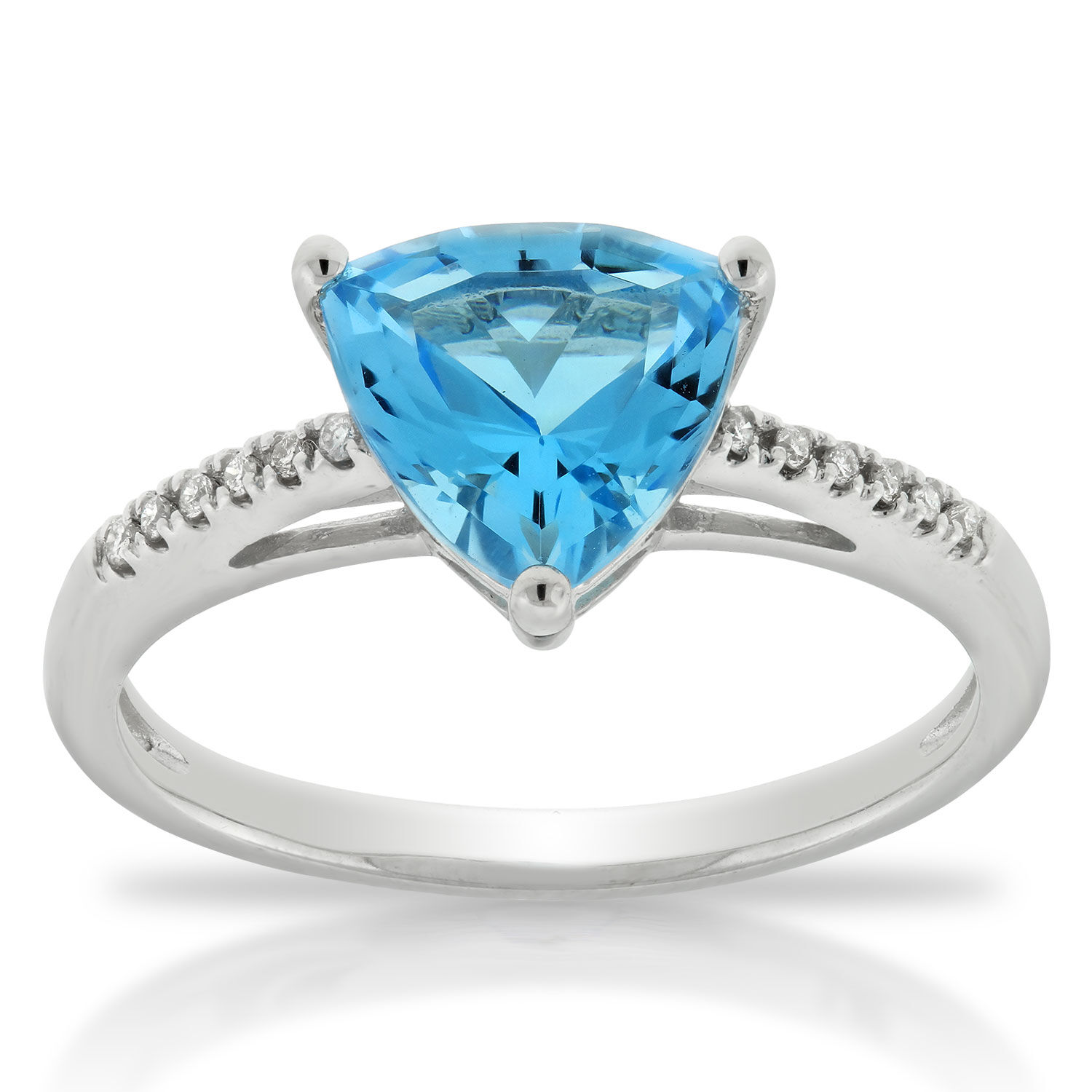 Blue topaz sale diamond ring