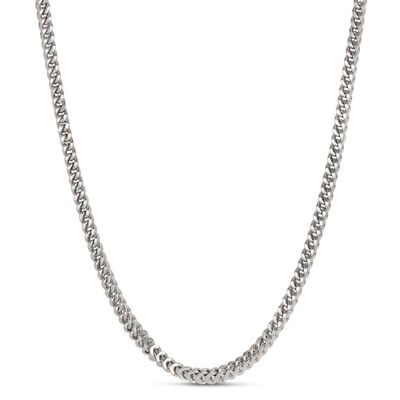 Toscano 24-Inch Franco Chain, 14K White Gold