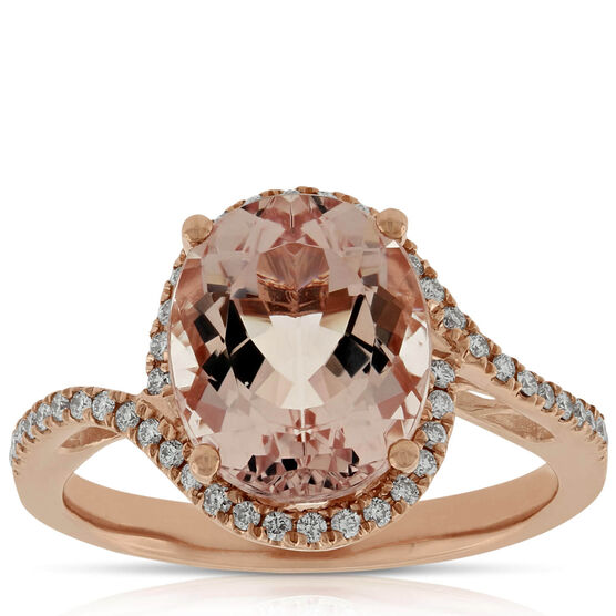 Rose Gold Morganite & Diamond Ring 14K | Ben Bridge Jeweler