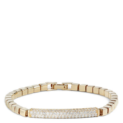 7-Inch Round Diamond Bracelet, 14K Yellow Gold