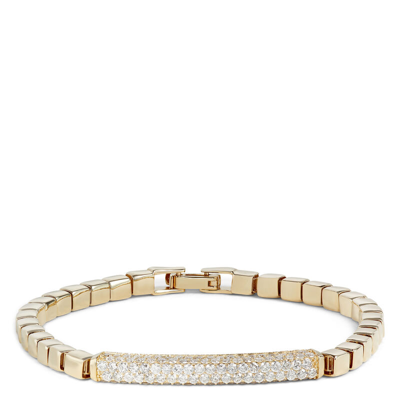 7-Inch Round Diamond Bracelet, 14K Yellow Gold image number 0