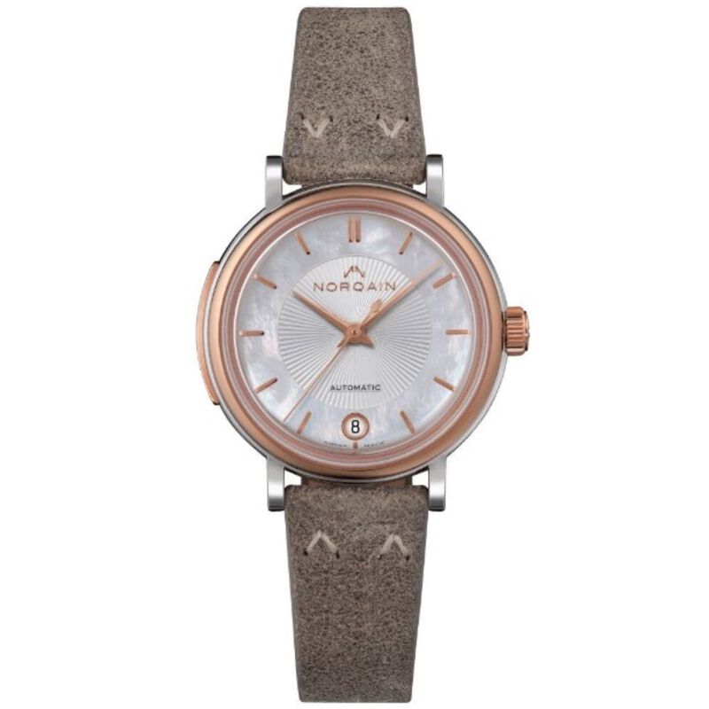 Norqain Freedom 60 Mother Of Pearl Dial 18K Two Tone Case Gray Strap Watch, 34mm image number 0