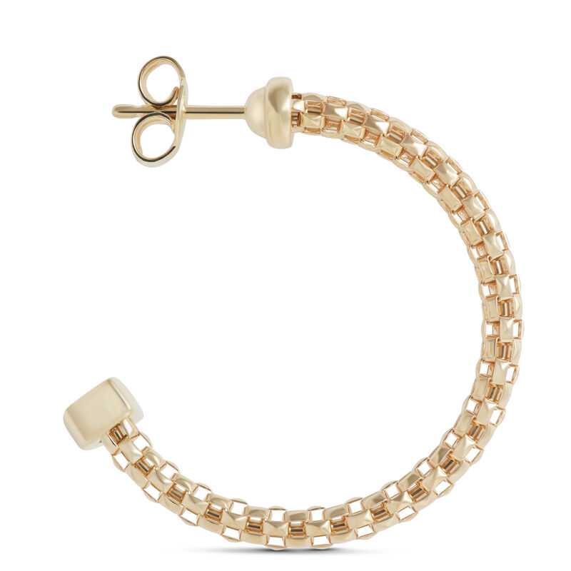 Toscano 3mm Open Popcorn Hoops, 14K Yellow Gold image number 1