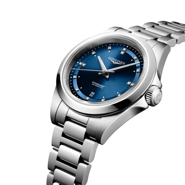 Longines Conquest Blue Dial Watch, 30mm
