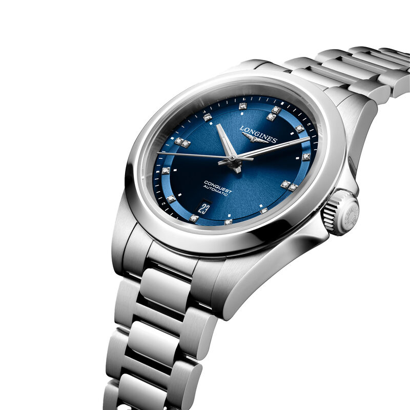 Longines Conquest Blue Dial Watch, 30mm image number 1