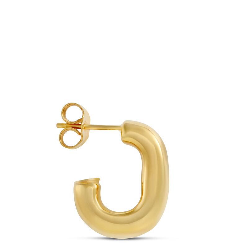 Toscano Half-Oval Hoops, 14K Yellow Gold image number 1