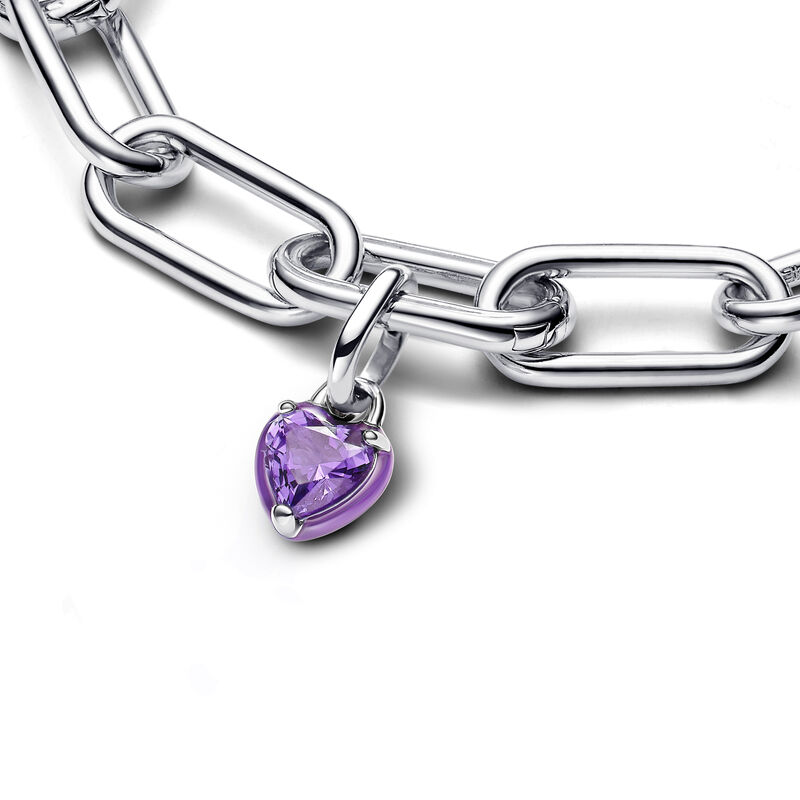 Pandora ME Purple Chakra Heart Mini Dangle Charm image number 2