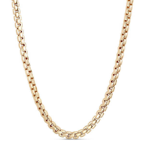 Toscano 24-Inch Diamante Link Necklace, 14K Yellow Gold
