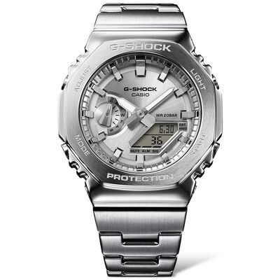 G-Shock GM2110D-7A Silver Dial Watch, 44mm