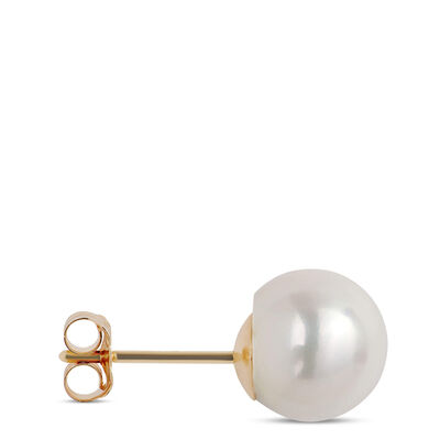 Akoya Pearl Studs, 14K Yellow Gold