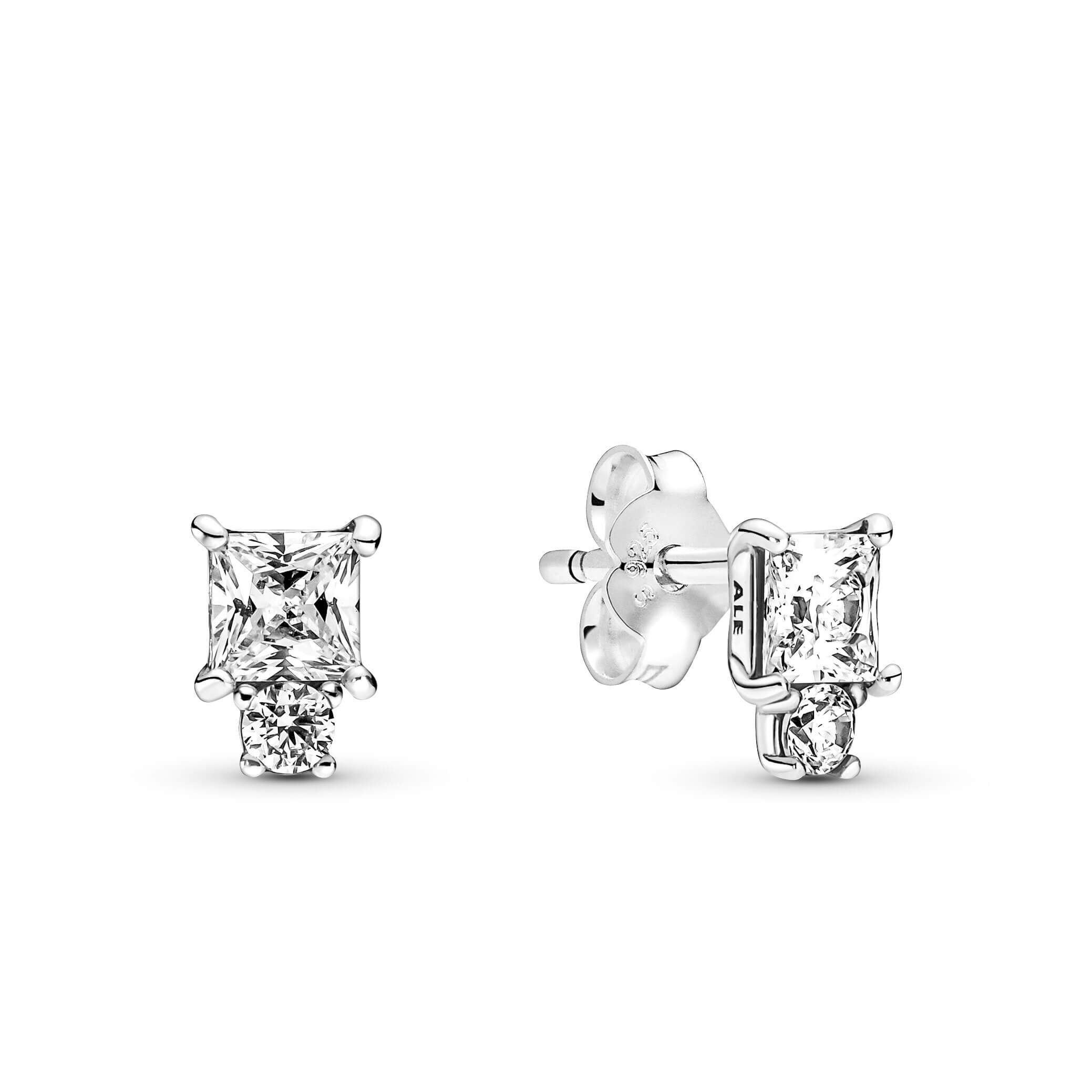 Pandora earrings square deals studs