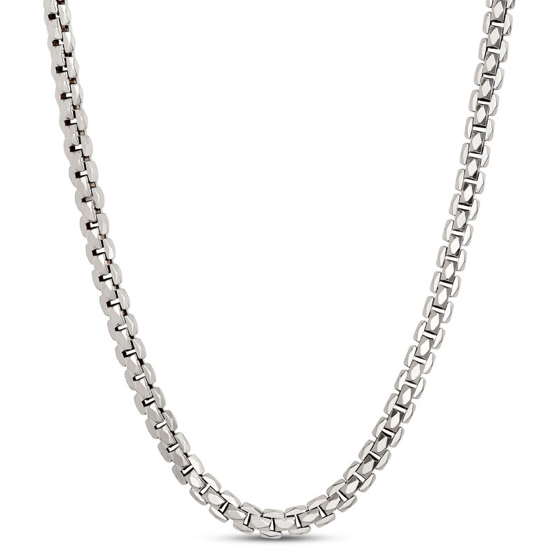 Toscano 24-Inch Diamante Link Necklace, 14K White Gold image number 0