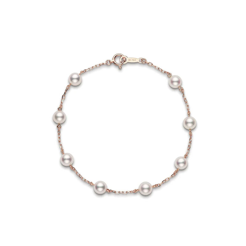 Mikimoto Akoya Pearl Bracelet in 18K Rose Gold image number 0