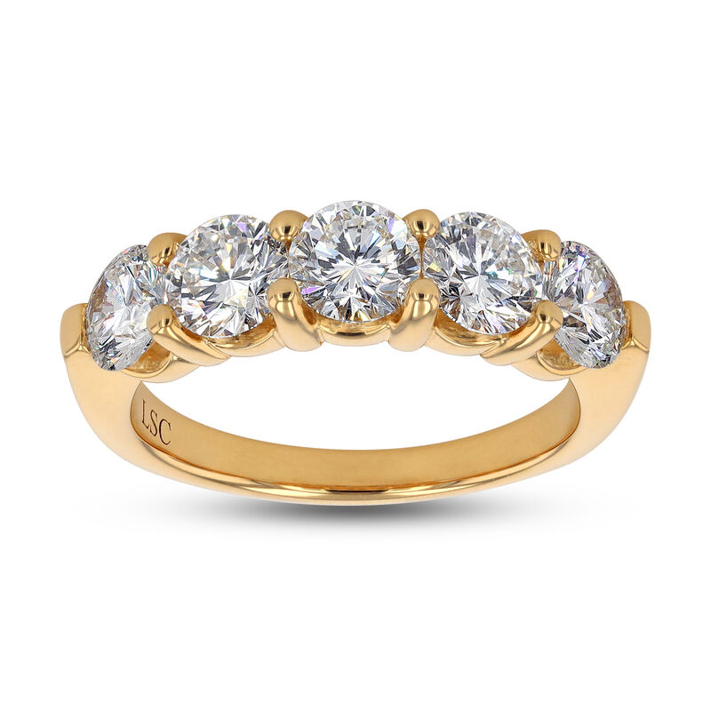 Diamond Anniversary Band, 18K Yellow Gold image number 0