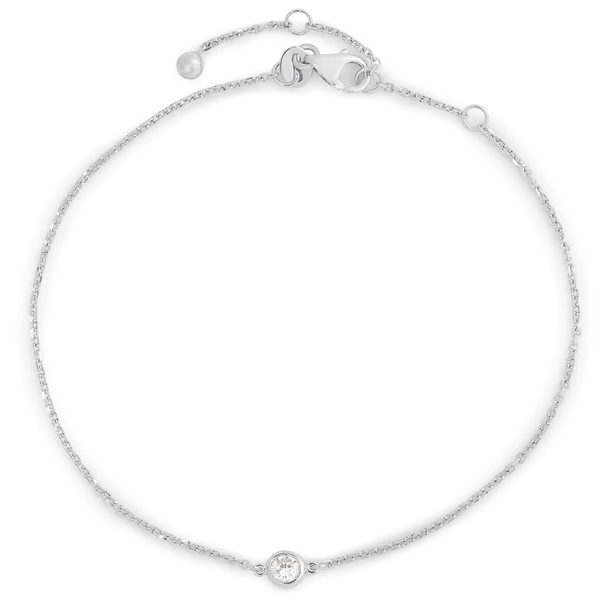 Diamond bezel deals bracelet white gold