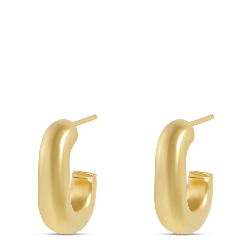 Toscano Half-Oval Hoops, 14K Yellow Gold image number 0