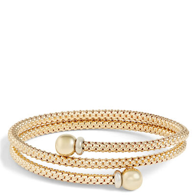 Toscano 3-Row Wrap Bracelet, 14K Yellow Gold