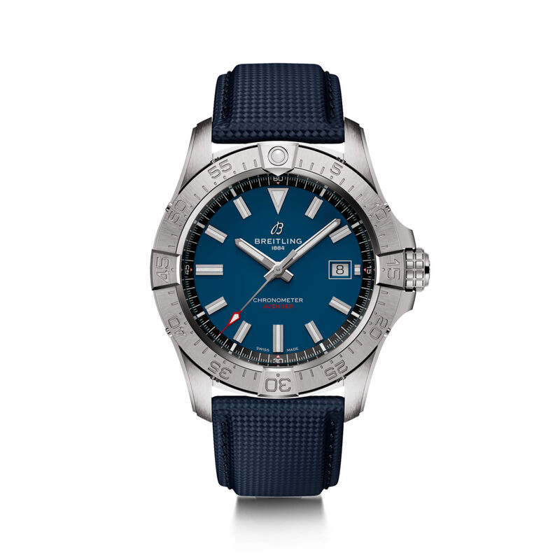 Breitling Avenger Automatic Watch Blue Dial Blue Leather Strap, 42mm image number 0