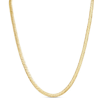 Toscano 18-Inch Oval Shake Link Neck Chain, 14K Yellow Gold