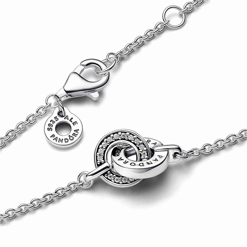 Pandora Signature Intertwined Pavé Chain Bracelet image number 1