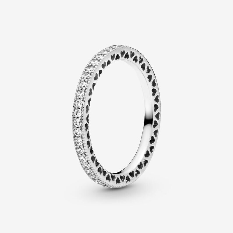 Pandora Sparkle & Hearts CZ Ring image number 0