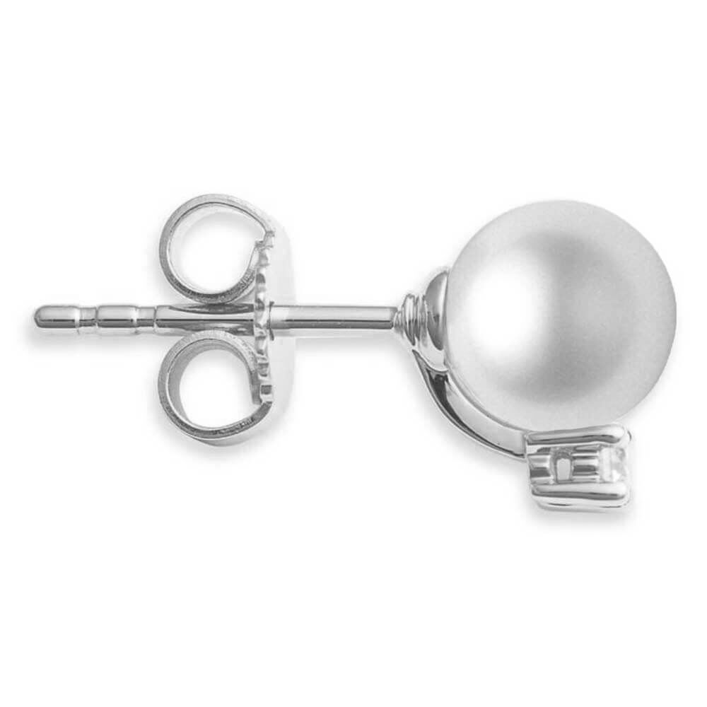 Mikimoto pearl discount and diamond earrings