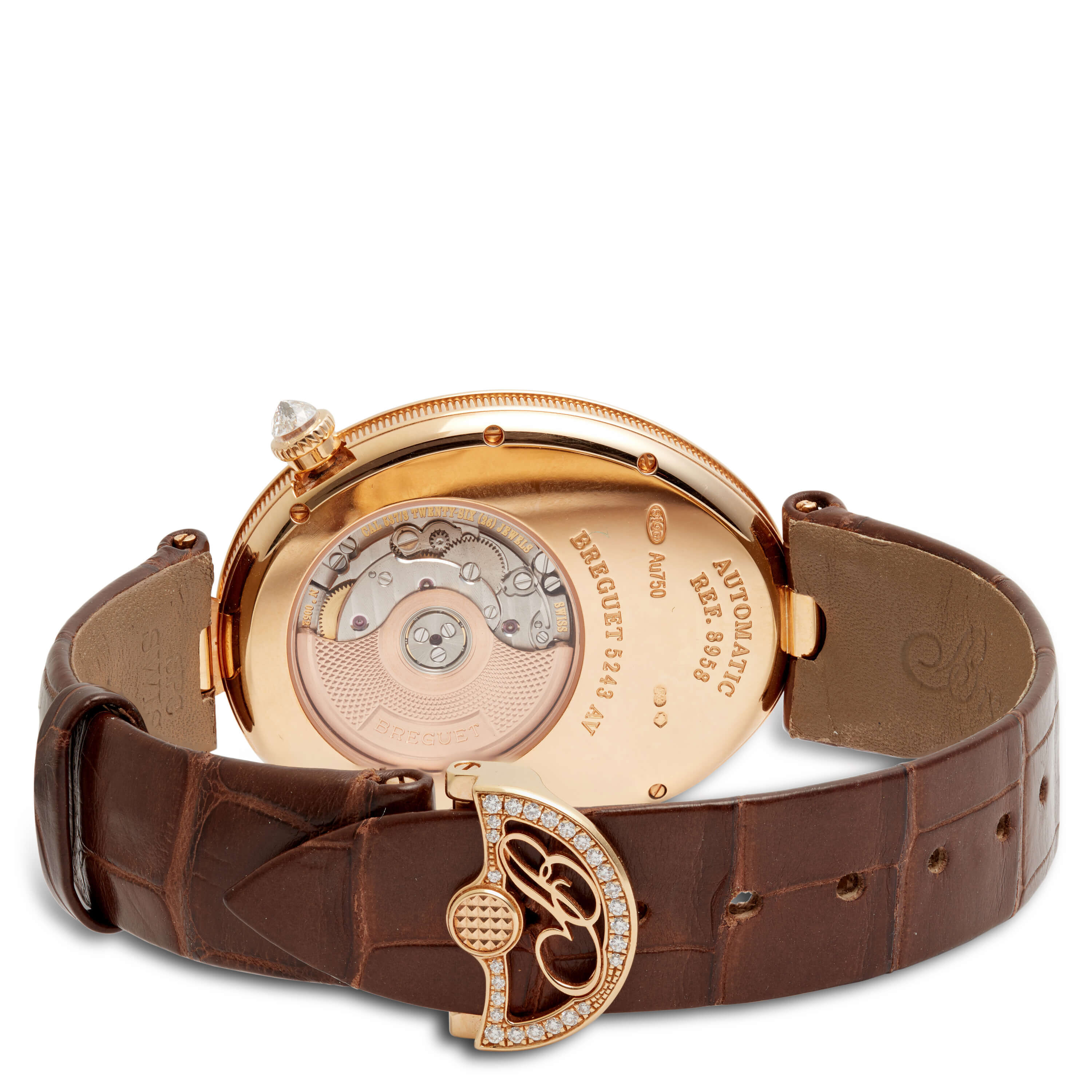 Breguet Queen of Naples Cameo Watch Rose Gold Diamond Bezel