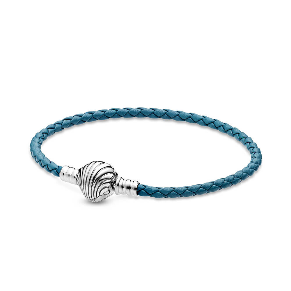 Pandora silver deals leather bracelet