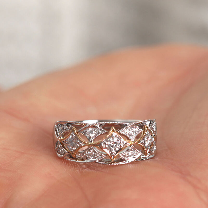 Baroque Filigree Style Diamond Nipple Ring