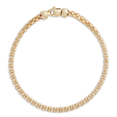 Toscano 4.5-Inch Popcorn Link Bracelet, 14K Yellow Gold