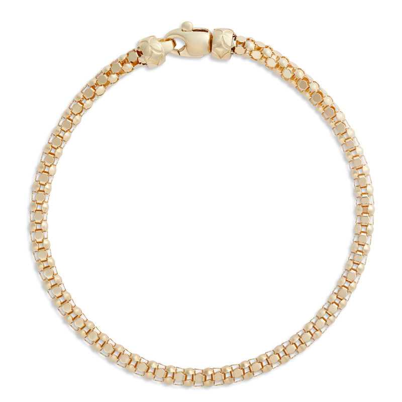 Toscano 4.5-Inch Popcorn Link Bracelet, 14K Yellow Gold image number 0