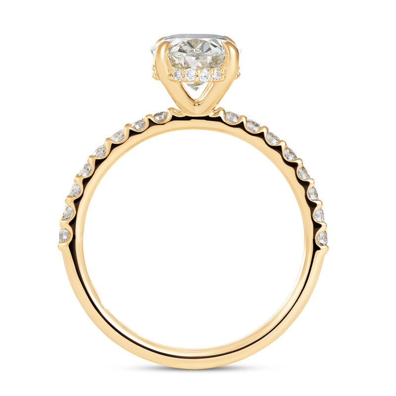 Bella Ponte Oval Diamond Engagement Ring, 14K Yellow Gold image number 2