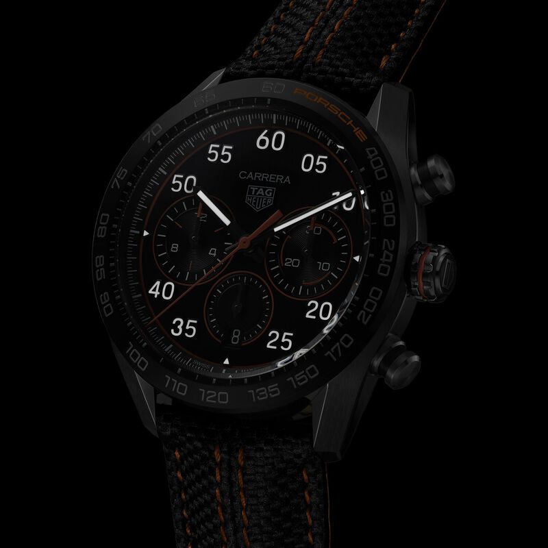 TAG Heuer Carrera Chronograph X Porsche Orange Racing Black Dial, 44mm image number 5