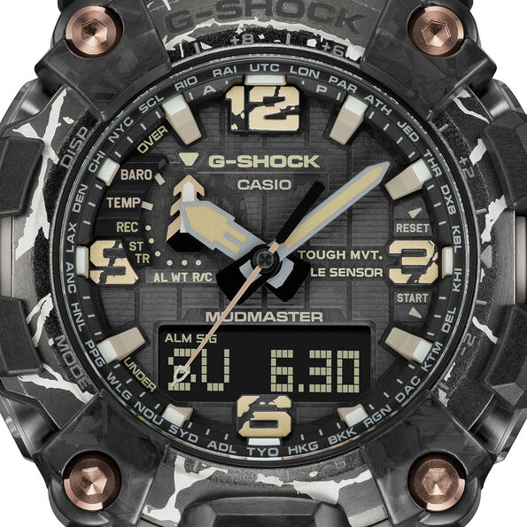 G-Shock Mudmaster ‘Cracked Mud’ Black Dial Watch, 54.4mm