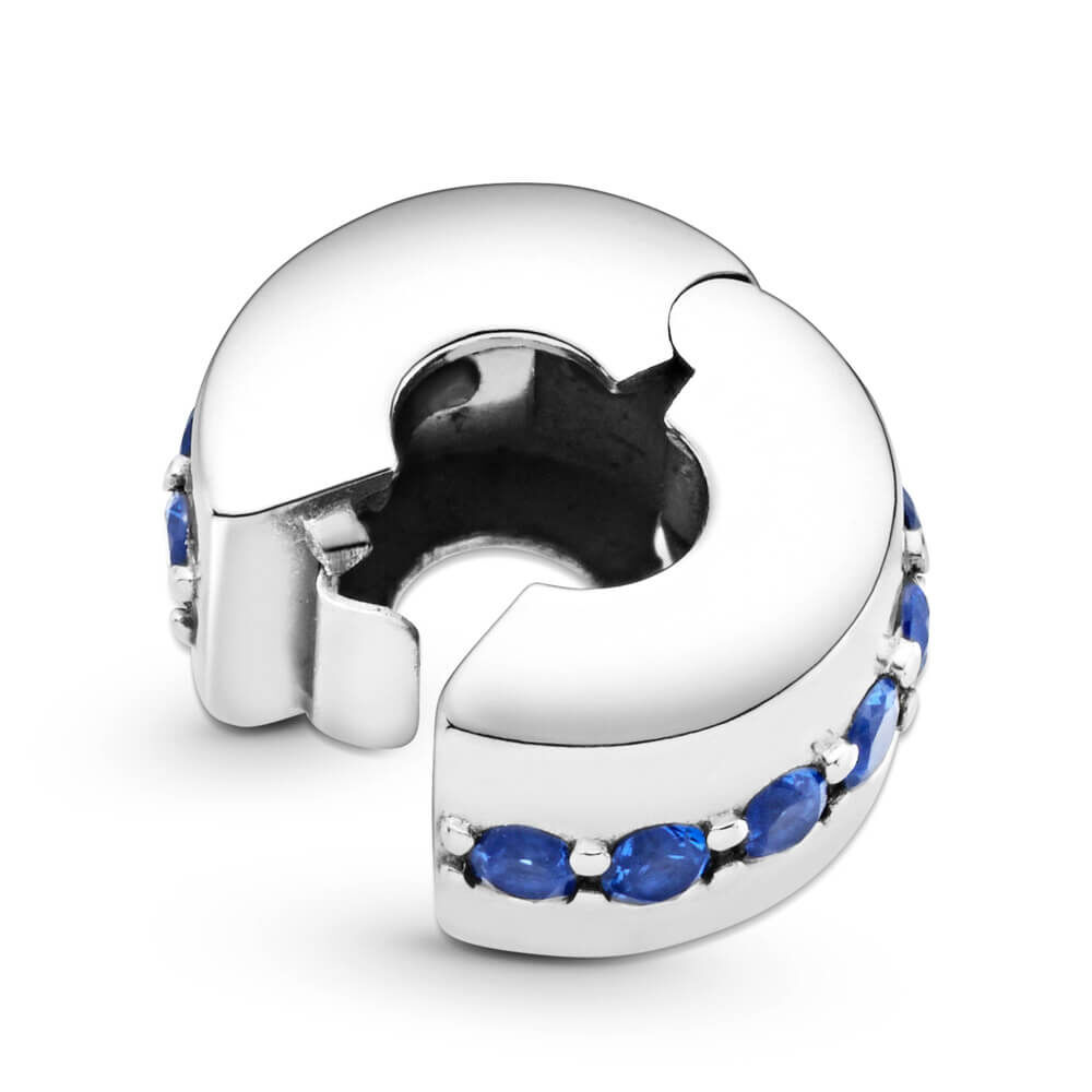 Pandora Blue Sparkle Crystal Clip Charm