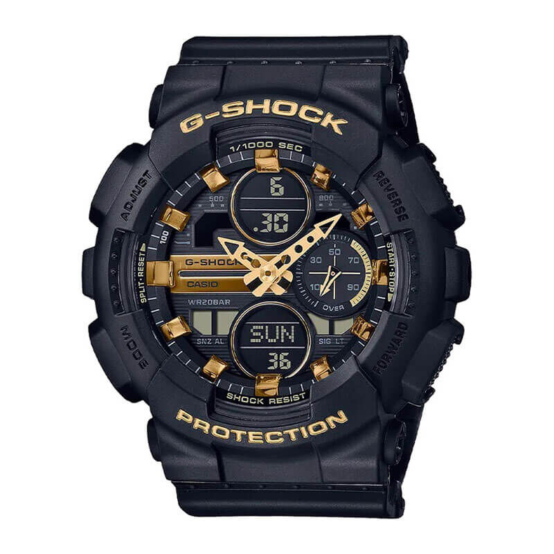G-Shock Black Resin Golden Detailed Watch, 49mm