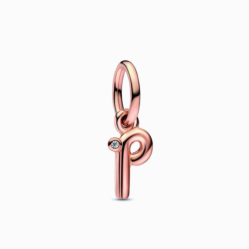 Pandora Letter P Script Alphabet Dangle Charm image number 0